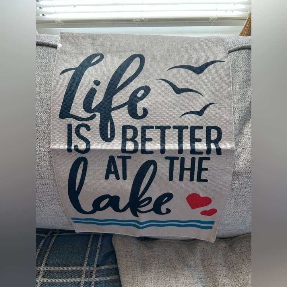 Life is better at the lake patio decor